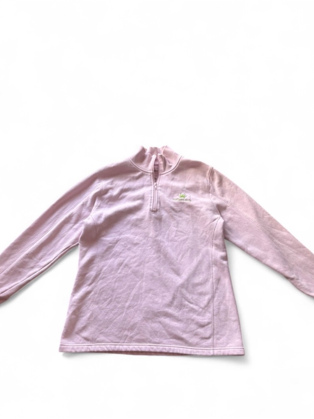 Sport-Tek Women’s Light Pink Quarter-Zip Sweatshirt With “Northern Neck”